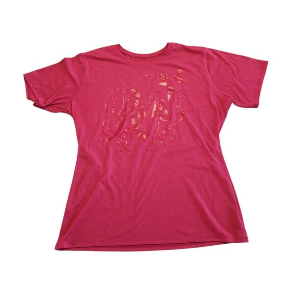 Under Armour “Run” Graphic T-Shirt Pink/Red Heatgear Loose‎ Womens Large EUC - Picture 1 of 11